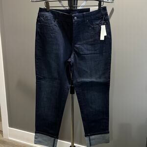 NWT Talbots Simply Flattering 5 Pocket Ankle Jeans Size 10 Dark Wash